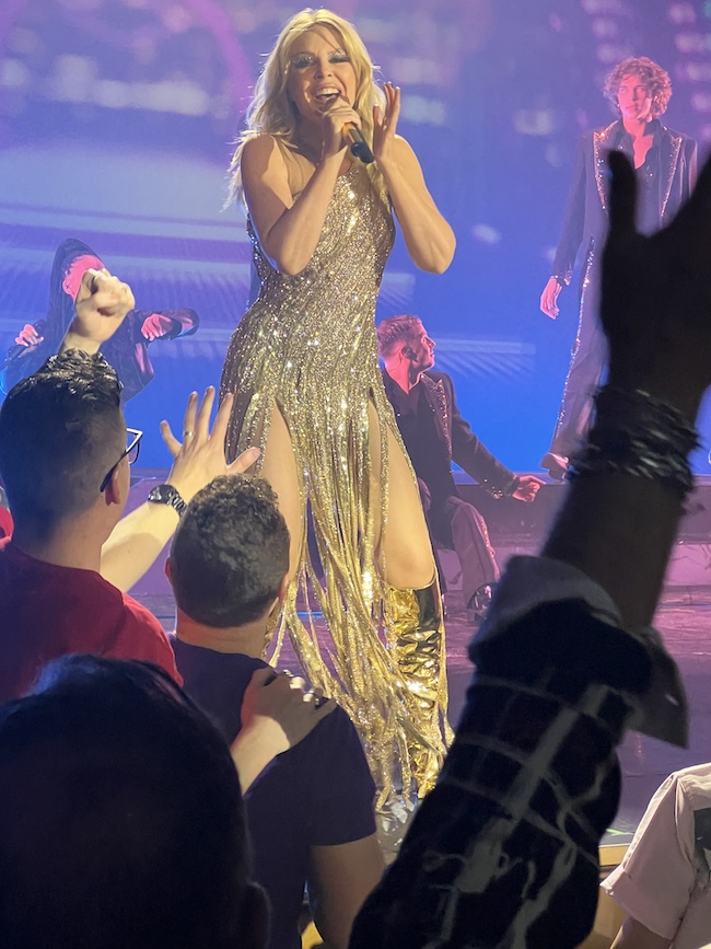 Albert Balcells and Nicole DePaola on a Vegas Trip to see Kylie Minogue perform live at the Voltaire - Kylie was feet away from our stage side table